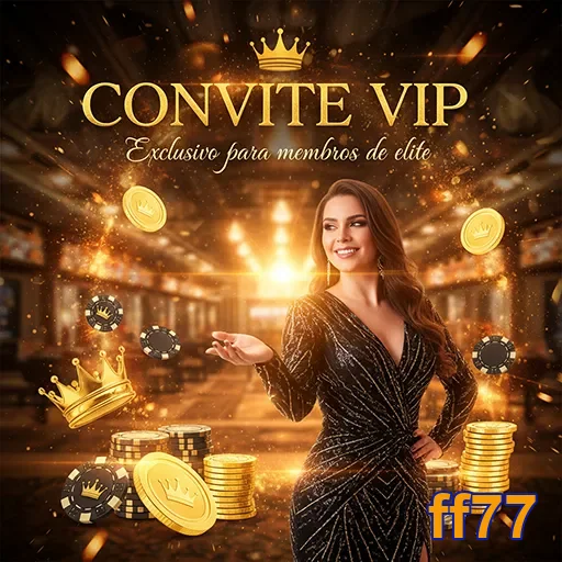 Convite VIP exclusivo da ff77, destacando elegância e sofisticação para eventos especiais.
